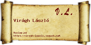 Virágh László névjegykártya
