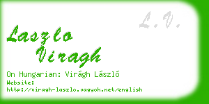 laszlo viragh business card